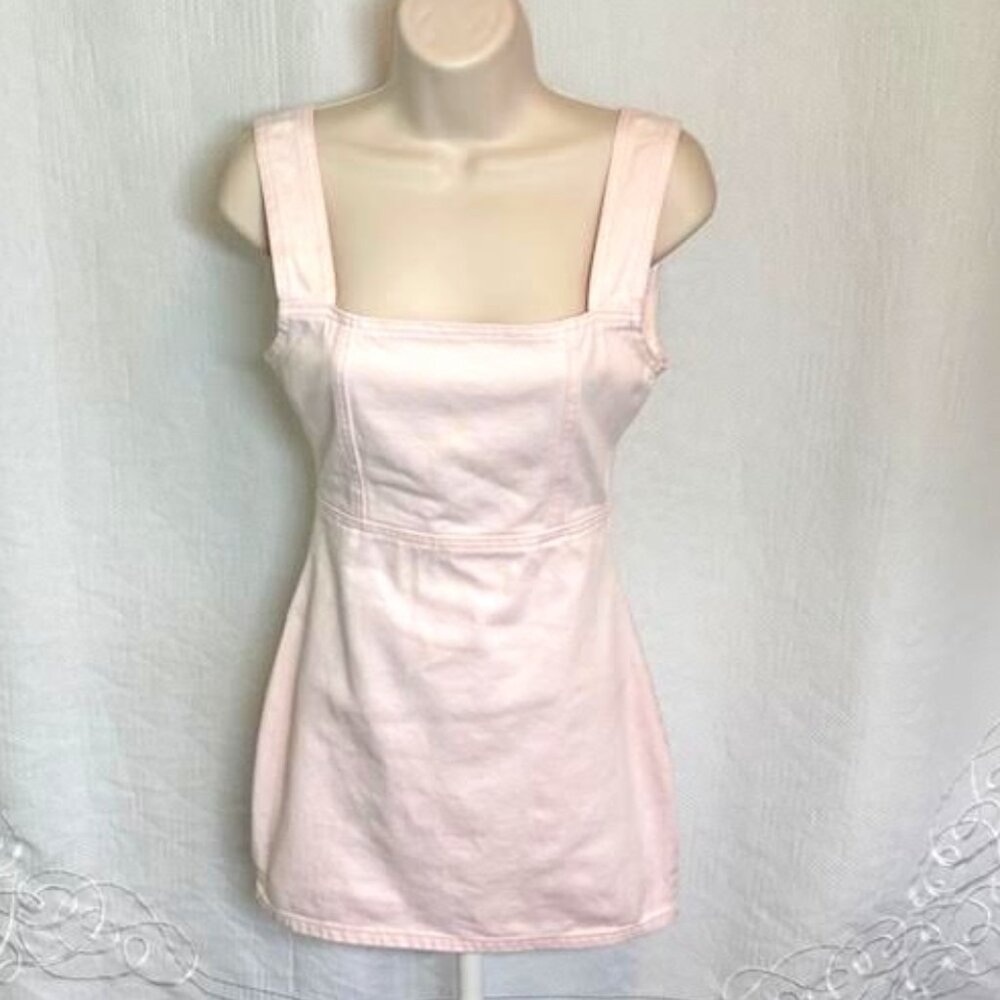 Lioness Pink Denim Mini Dress XS